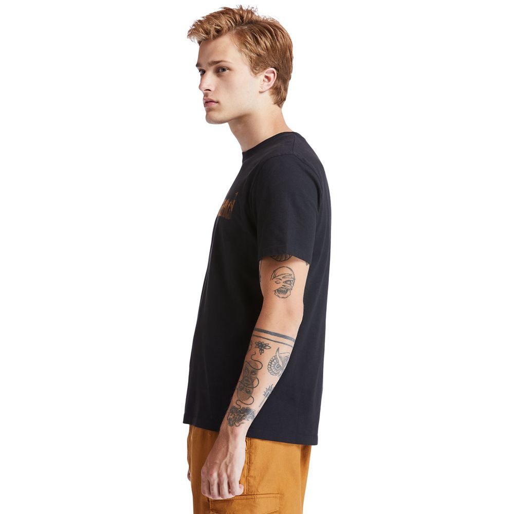 Camisetas Masculino - Timberland Kennebec River Camo-Logo - GLZAV5061 - Pretas